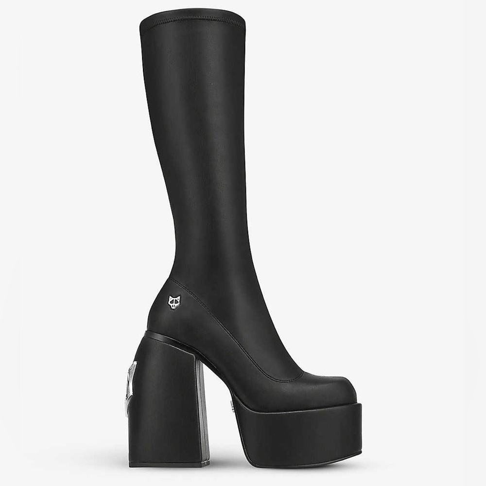 Naked Wolfe Black Spice Platform Tall Boot Size 6